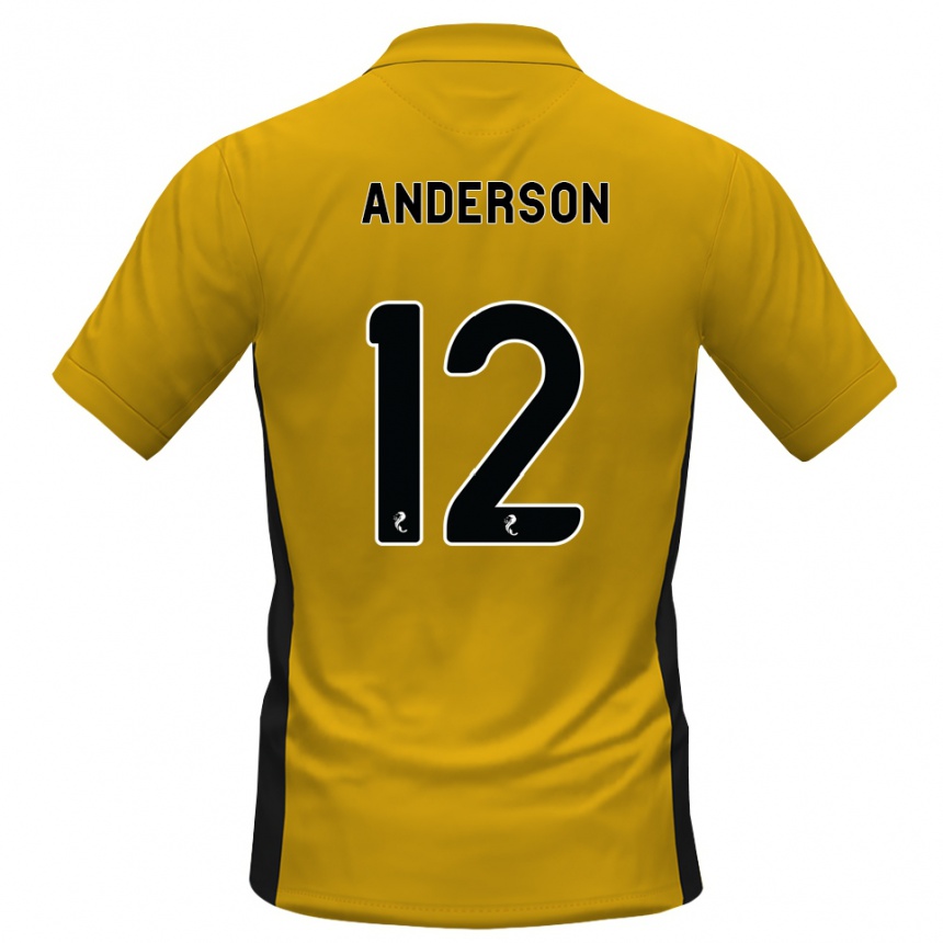 נשים כדורגל Rhys Anderson #12 כתום שחור ג'רזי ביתית 2026/27