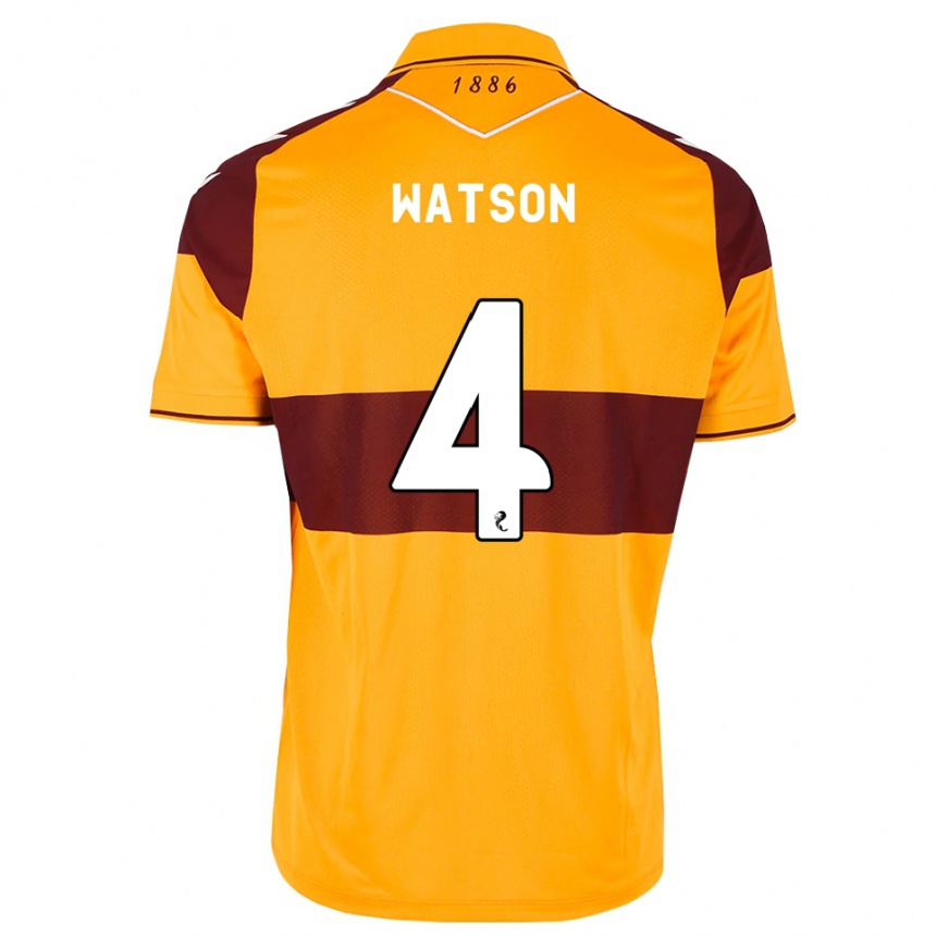 נשים כדורגל Chelsie Watson #4 בורדו כתום ג'רזי ביתית 2026/27