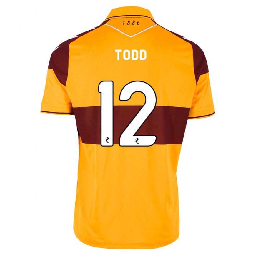 נשים כדורגל Rachel Todd #12 בורדו כתום ג'רזי ביתית 2026/27