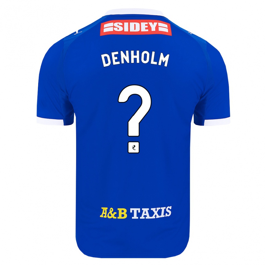 נשים כדורגל Ben Denholm #0 כחול אדום צהוב ג'רזי ביתית 2026/27