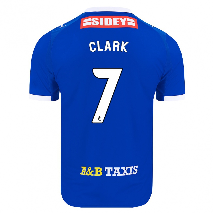 נשים כדורגל Arran Clark #7 כחול אדום צהוב ג'רזי ביתית 2026/27