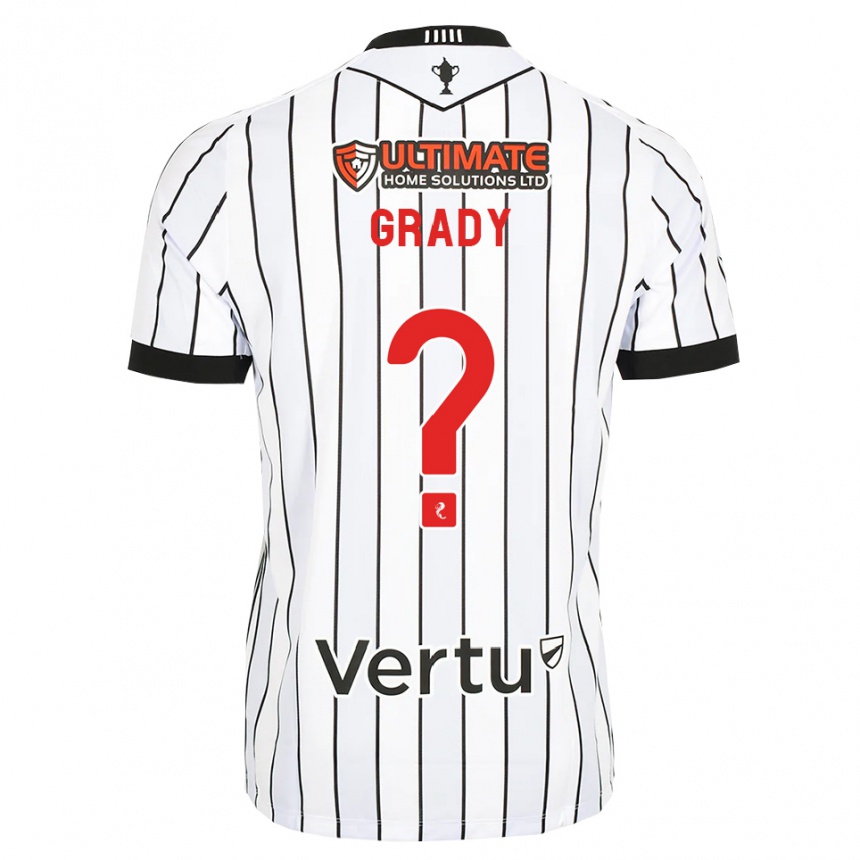 נשים כדורגל Noah Grady #0 לבן שחור אדום ג'רזי ביתית 2026/27 נשים כדורגל Noah Grady #0 לבן שחור אדום ג'רזי ביתית 2026/27
