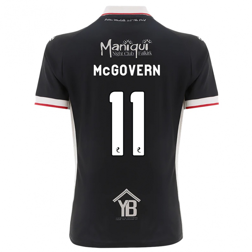 נשים כדורגל Paul Mcgovern #11 שחור לבן אדום ג'רזי ביתית 2026/27