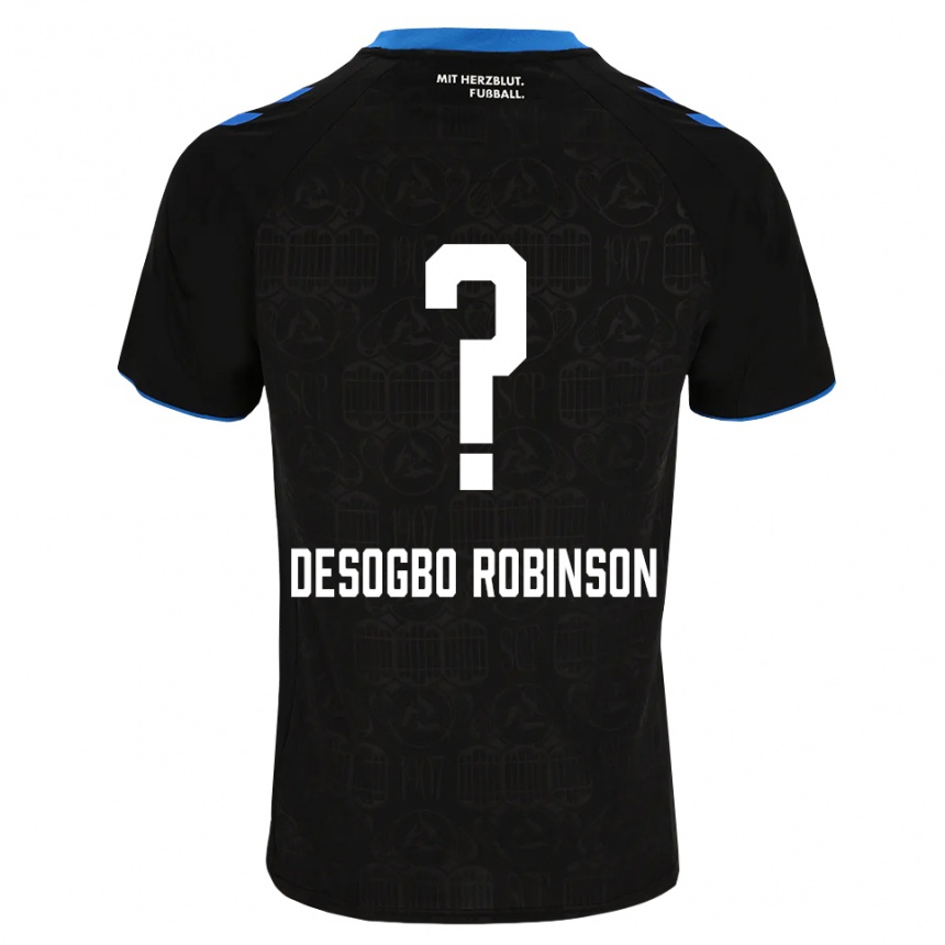 נשים כדורגל Jermaine Desogbo Robinson #0 שחור לבן אדום ג'רזי ביתית 2026/27