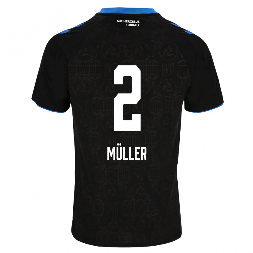 נשים כדורגל Ruben Müller #2 שחור לבן אדום ג'רזי ביתית 2026/27