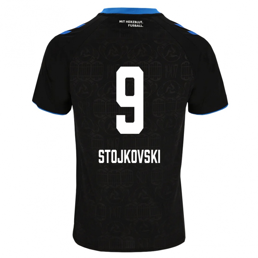 נשים כדורגל Jakov Stojkovski #9 שחור לבן אדום ג'רזי ביתית 2026/27