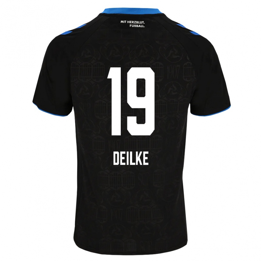 נשים כדורגל Flemming Deilke #19 שחור לבן אדום ג'רזי ביתית 2026/27 נשים כדורגל Flemming Deilke #19 שחור לבן אדום ג'רזי ביתית 2026/27