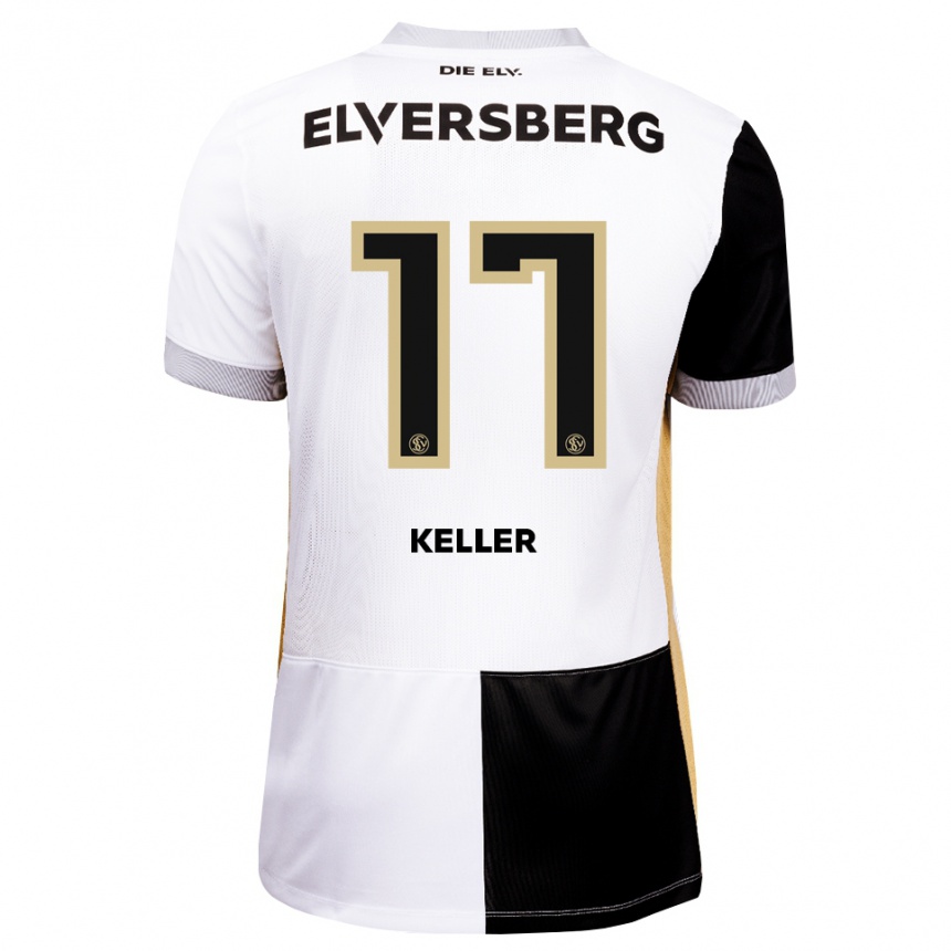 נשים כדורגל Ina Keller #17 שחור לבן חום ג'רזי ביתית 2026/27 נשים כדורגל Ina Keller #17 שחור לבן חום ג'רזי ביתית 2026/27