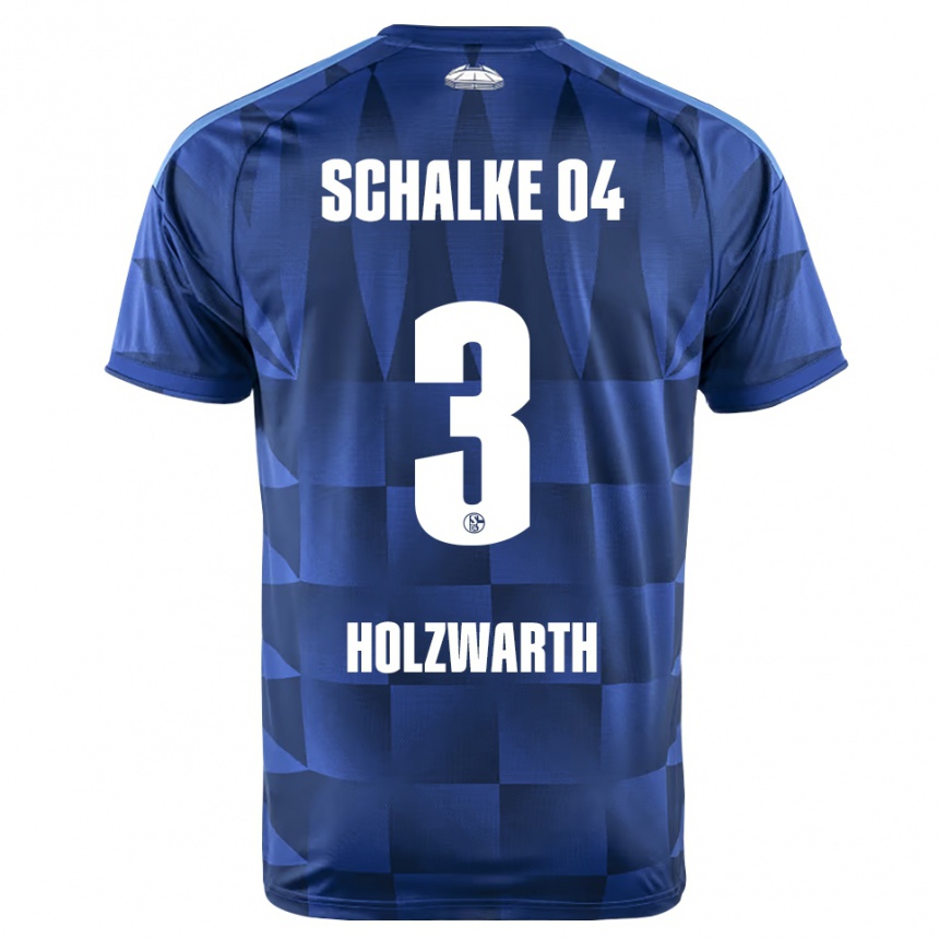 נשים כדורגל Luc Holzwarth #3 כחול כהה צהוב לבן ג'רזי ביתית 2026/27