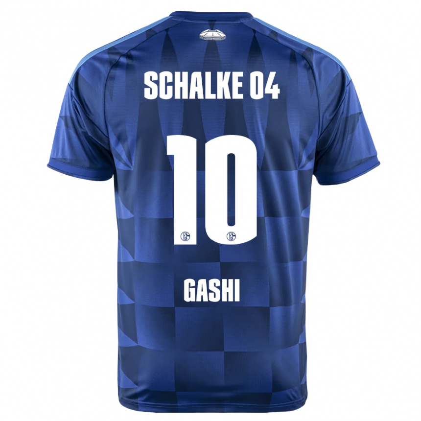 נשים כדורגל Edion Gashi #10 כחול כהה צהוב לבן ג'רזי ביתית 2026/27