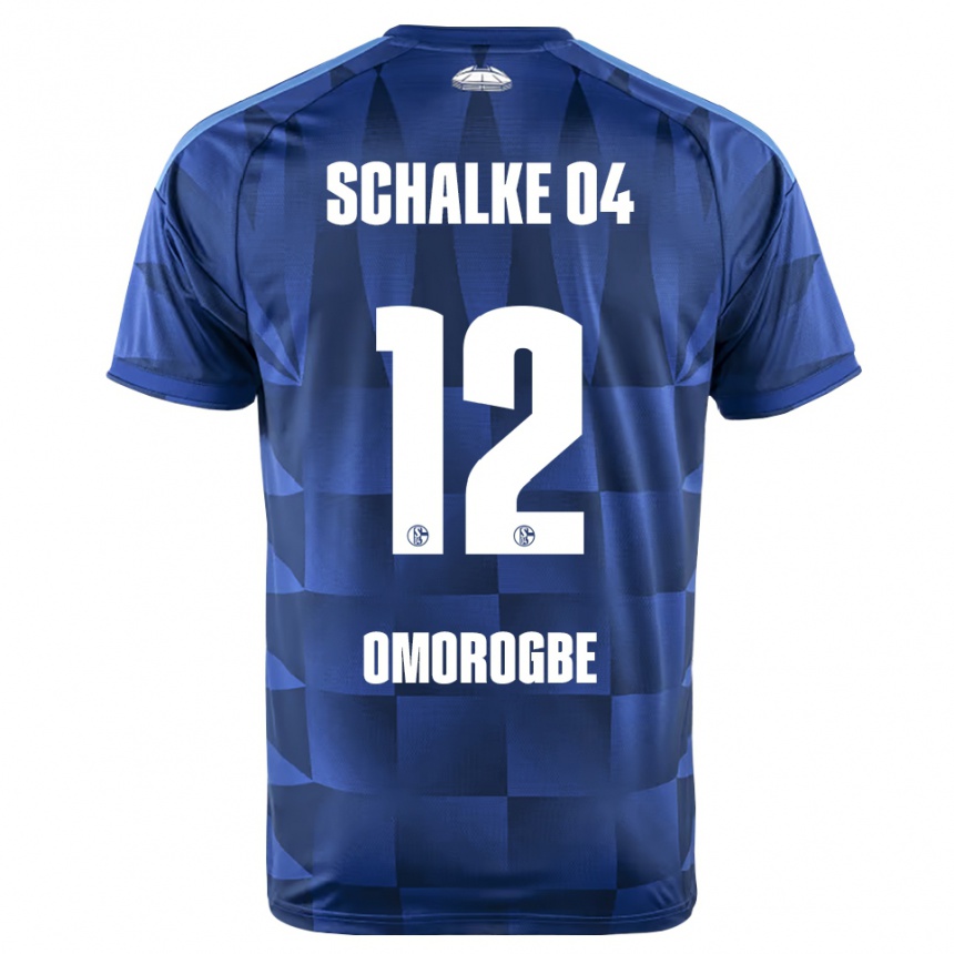 נשים כדורגל Michael Omorogbe #12 כחול כהה צהוב לבן ג'רזי ביתית 2026/27