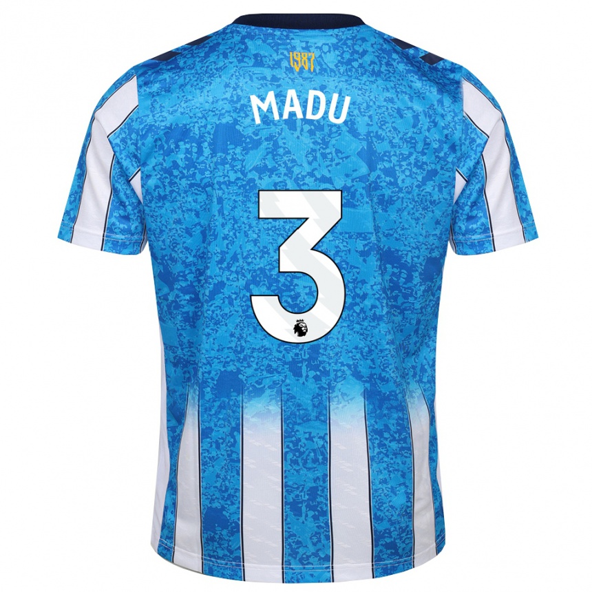 נשים כדורגל Victor Madu #3 לבן כחול כתום ג'רזי ביתית 2026/27