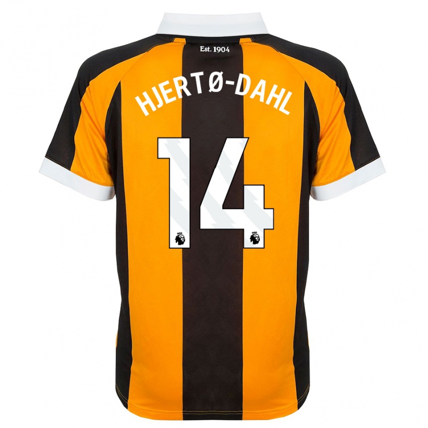 נשים כדורגל Jens Hjertø-Dahl #14 כתום שחור לבן ג'רזי ביתית 2026/27