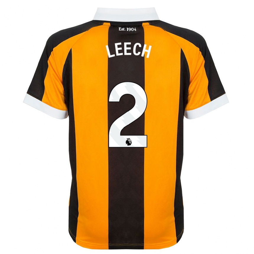 נשים כדורגל Rory Leech #2 כתום שחור לבן ג'רזי ביתית 2026/27
