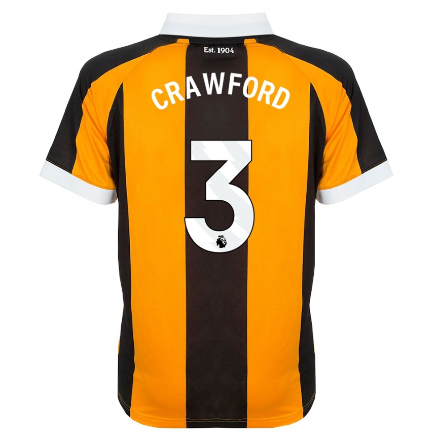 נשים כדורגל Jude Crawford #3 כתום שחור לבן ג'רזי ביתית 2026/27