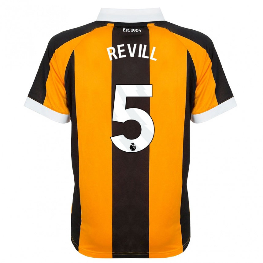נשים כדורגל Harry Revill #5 כתום שחור לבן ג'רזי ביתית 2026/27
