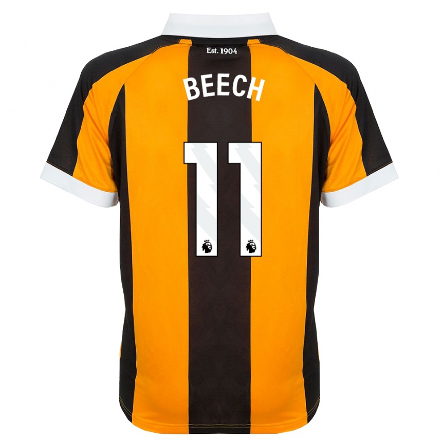 נשים כדורגל Rebecca Beech #11 כתום שחור לבן ג'רזי ביתית 2026/27