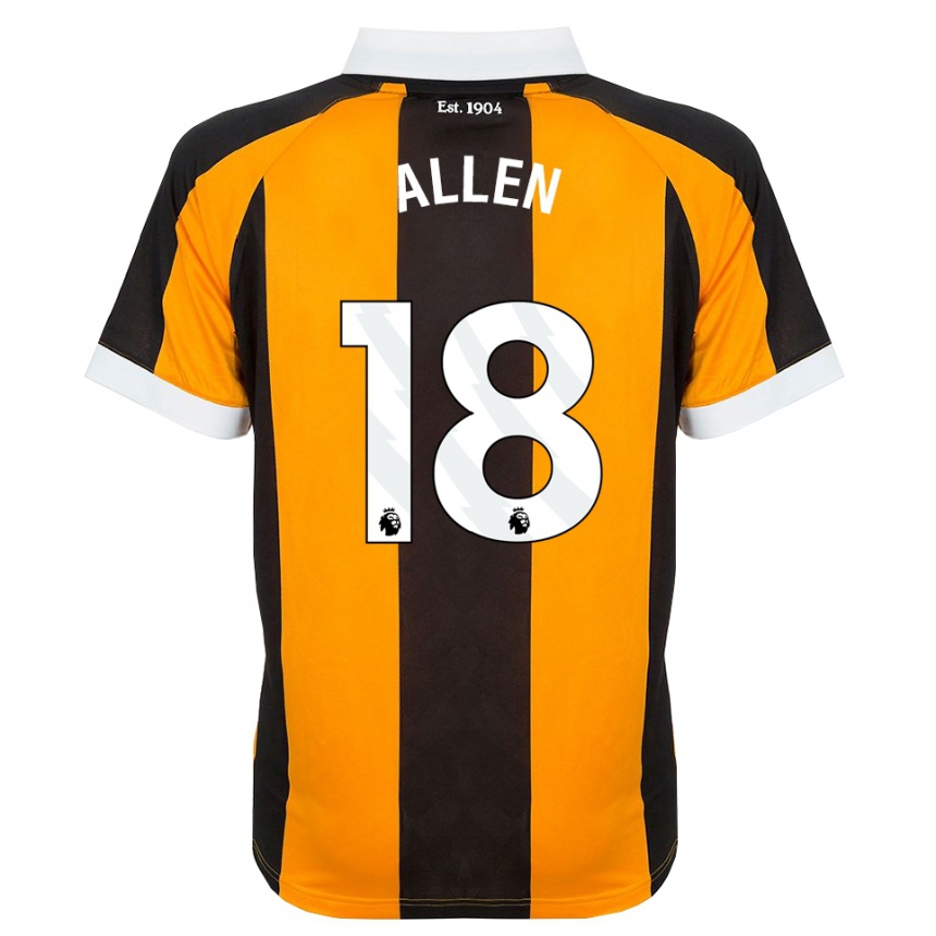 נשים כדורגל Aaliyah Allen #18 כתום שחור לבן ג'רזי ביתית 2026/27