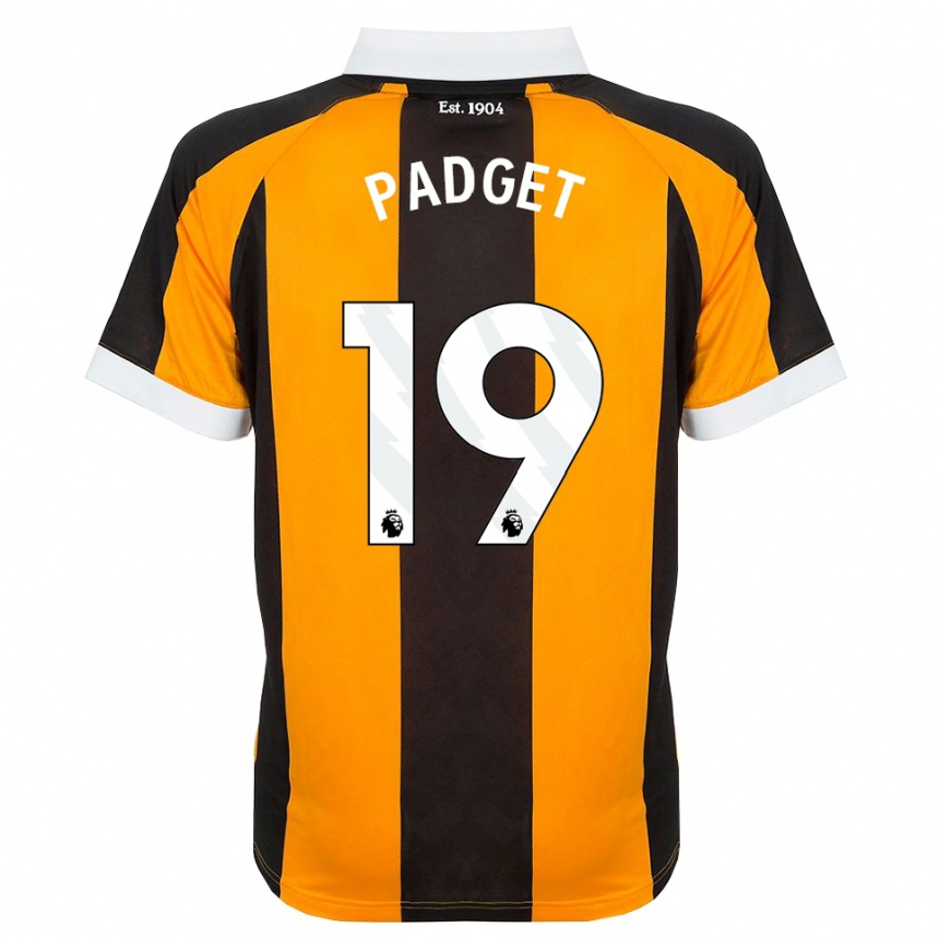 נשים כדורגל Bethany Padget #19 כתום שחור לבן ג'רזי ביתית 2026/27