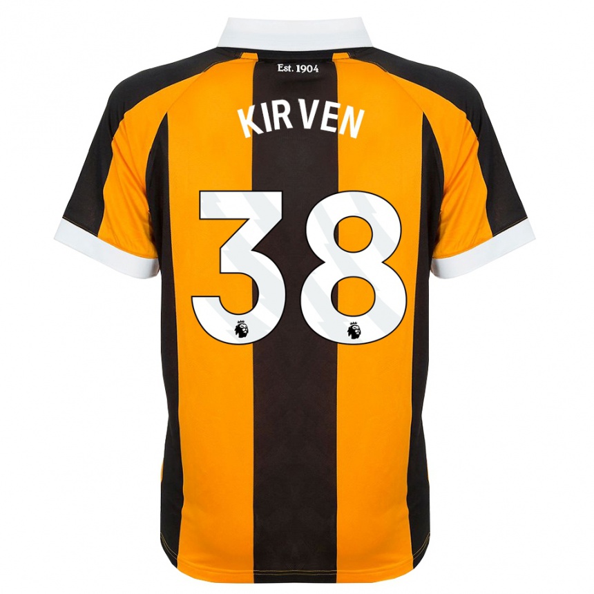 נשים כדורגל Tess Kirven #38 כתום שחור לבן ג'רזי ביתית 2026/27