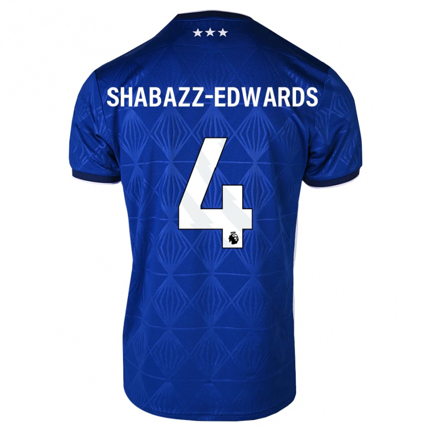 נשים כדורגל Walker Shabazz-Edwards #4 כחול בינוני לבן אדום ג'רזי ביתית 2026/27 נשים כדורגל Walker Shabazz-Edwards #4 כחול בינוני לבן אדום ג'רזי ביתית 2026/27