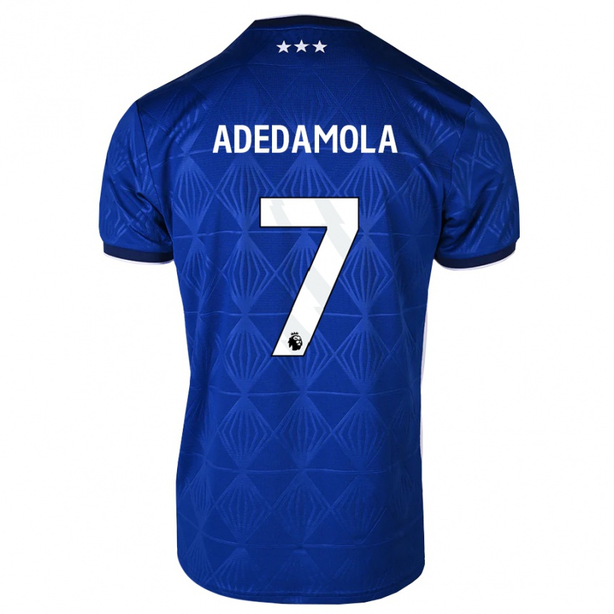 נשים כדורגל Joel Adedamola #7 כחול בינוני לבן אדום ג'רזי ביתית 2026/27