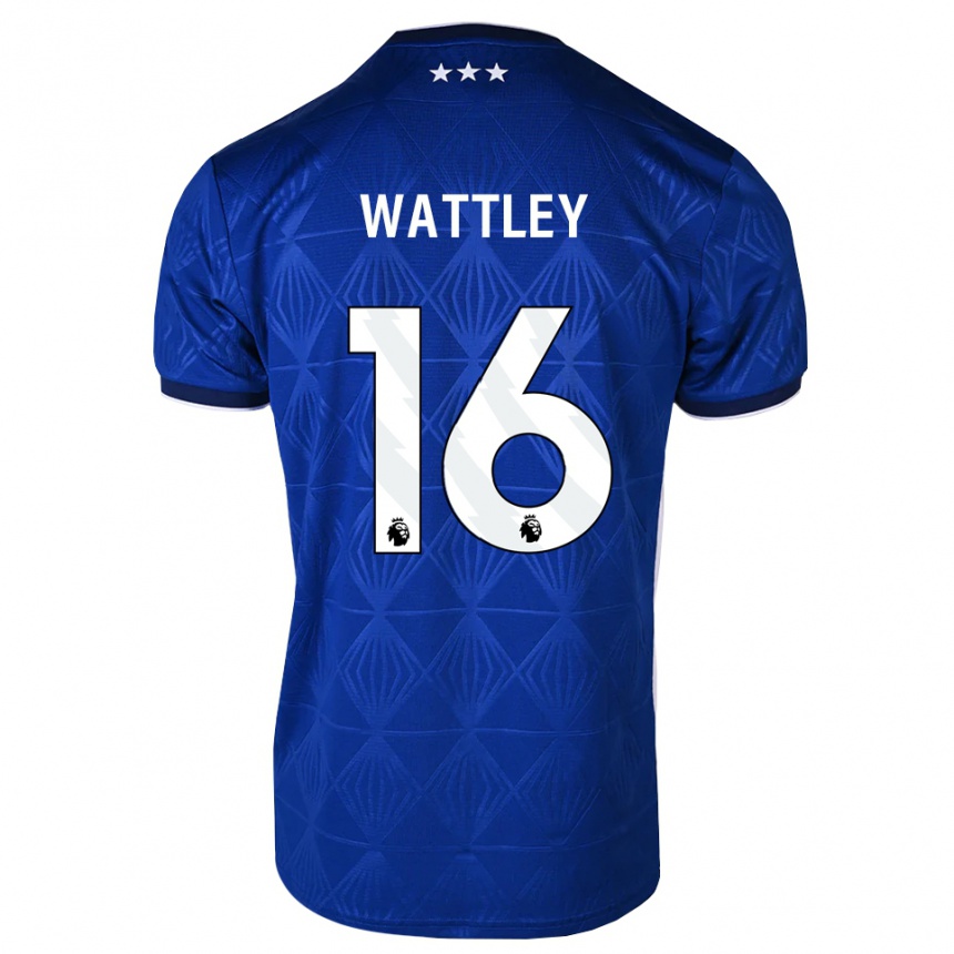 נשים כדורגל Zac Wattley #16 כחול בינוני לבן אדום ג'רזי ביתית 2026/27