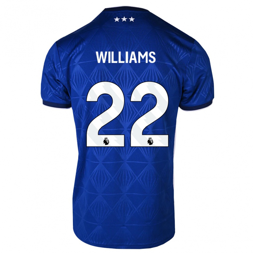 נשים כדורגל Evie Williams #22 כחול בינוני לבן אדום ג'רזי ביתית 2026/27 נשים כדורגל Evie Williams #22 כחול בינוני לבן אדום ג'רזי ביתית 2026/27
