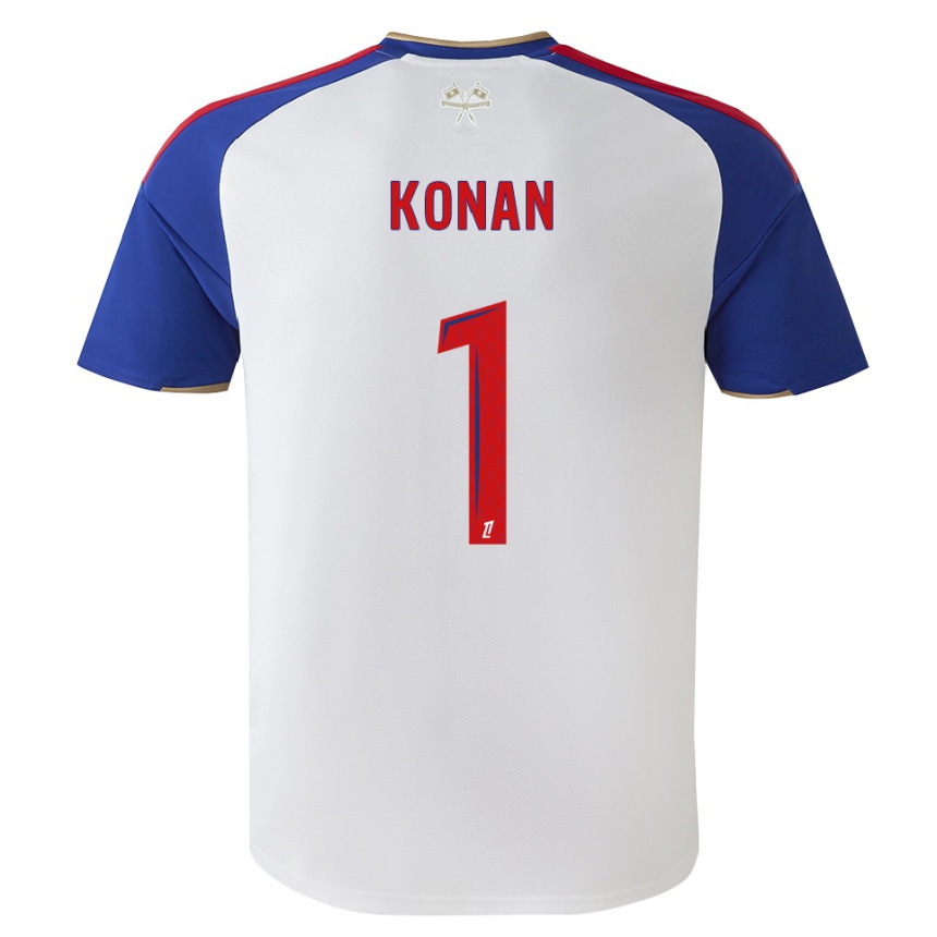 נשים כדורגל Yvann Konan #1 כחול מלכותי אדום לבן ג'רזי ביתית 2026/27
