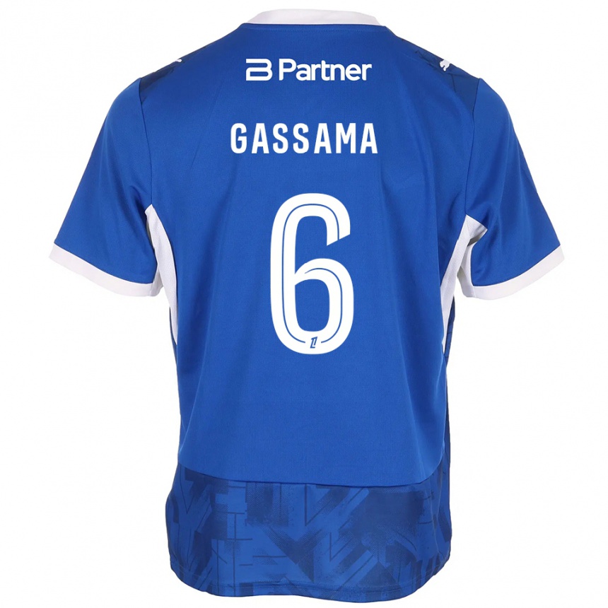 נשים כדורגל Karamady Gassama #6 כחול בינוני לבן ג'רזי ביתית 2026/27
