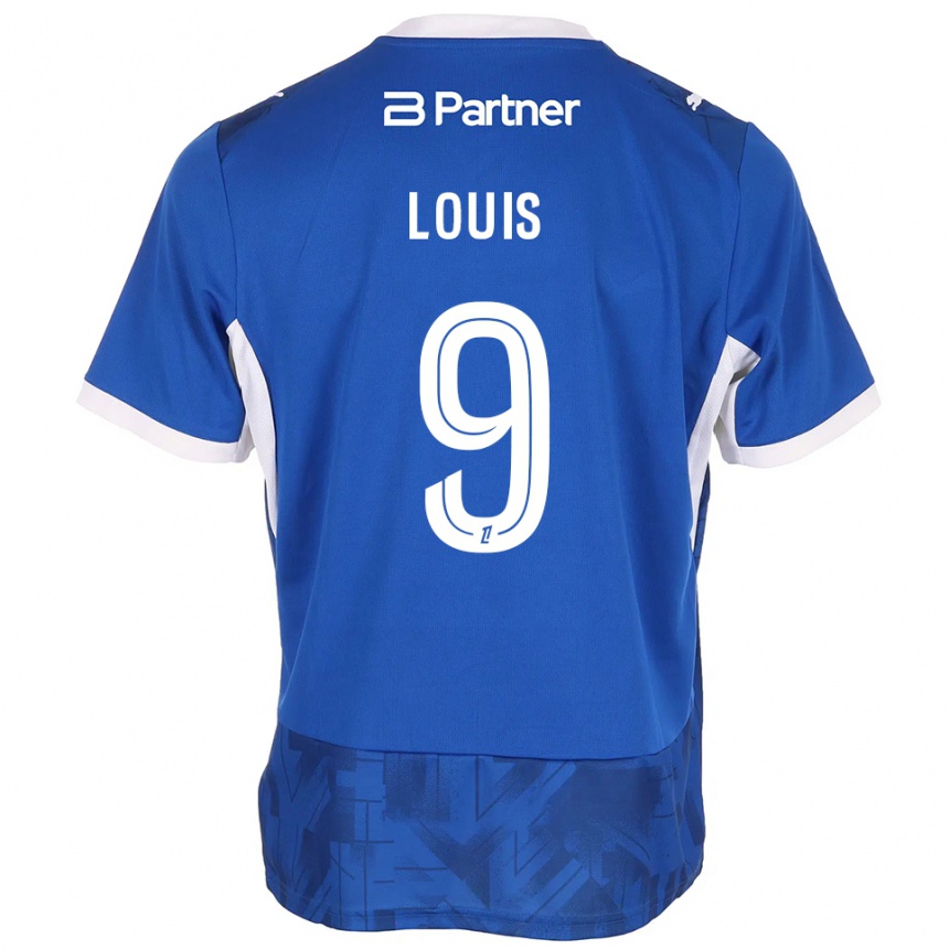 נשים כדורגל Thémis Louis #9 כחול בינוני לבן ג'רזי ביתית 2026/27