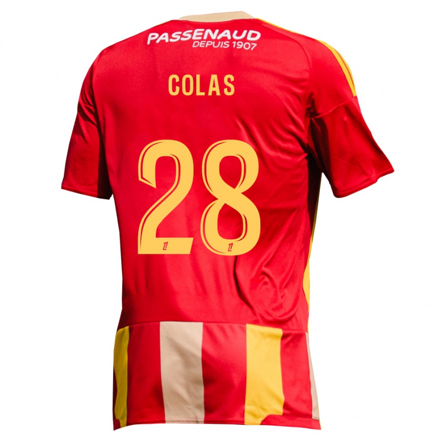 נשים כדורגל Erwan Colas #28 צהוב אדום ירוק ג'רזי ביתית 2026/27