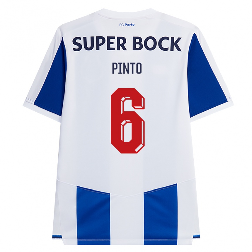 נשים כדורגל Gonçalo Pinto #6 כחול לבן אדום ג'רזי ביתית 2026/27