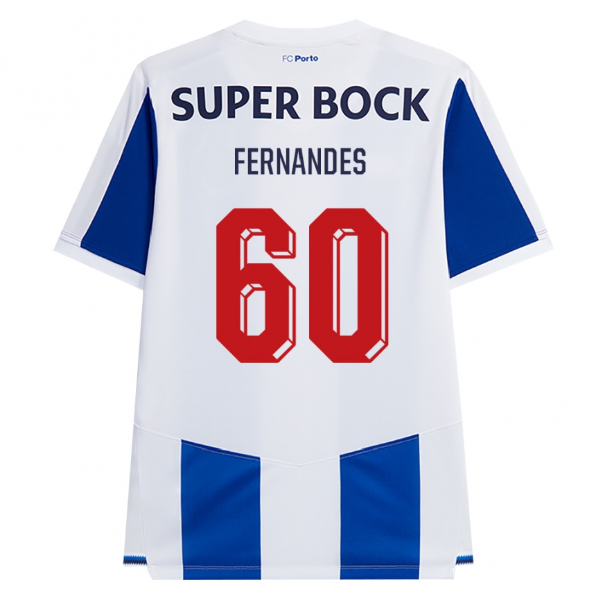 נשים כדורגל Francisco Fernandes #60 כחול לבן אדום ג'רזי ביתית 2026/27