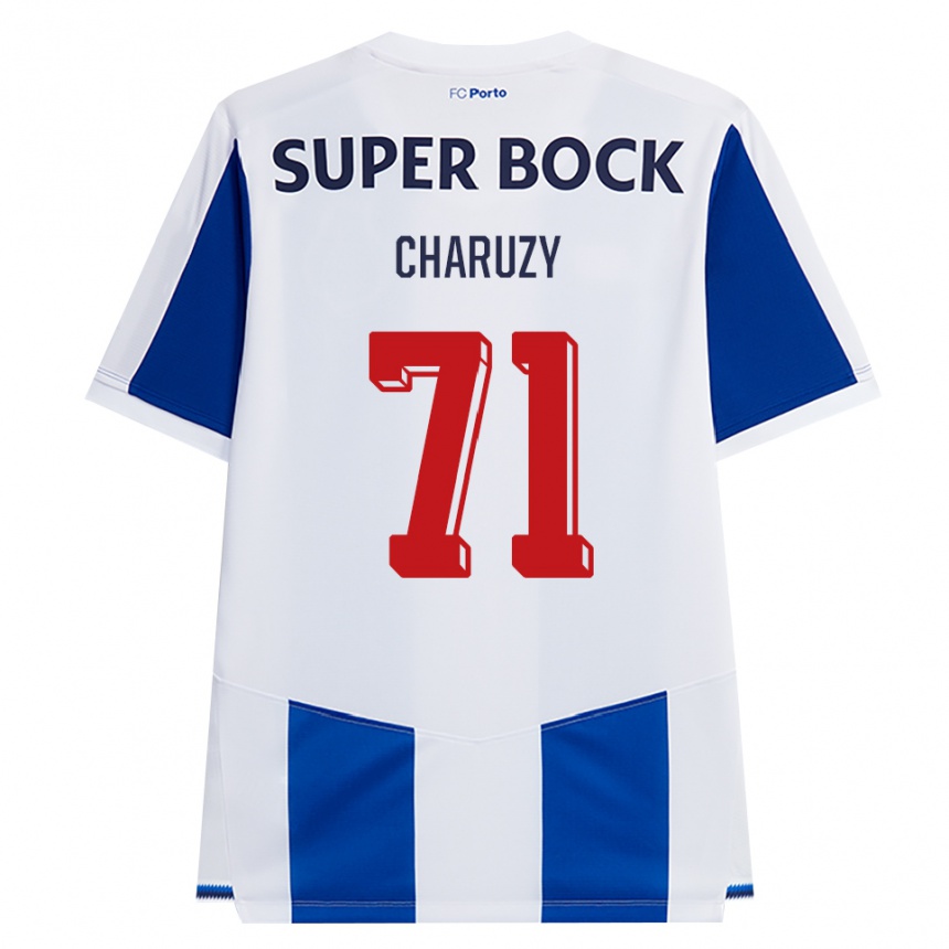 נשים כדורגל Hubert Charuzy #71 כחול לבן אדום ג'רזי ביתית 2026/27