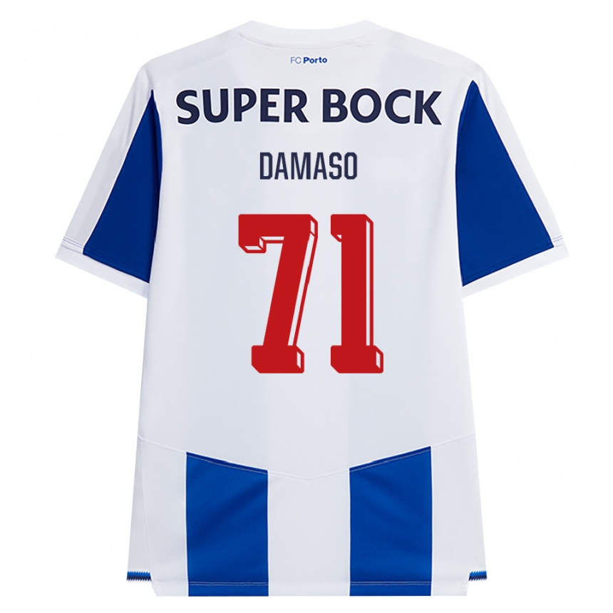 נשים כדורגל Nico Damaso #71 כחול לבן אדום ג'רזי ביתית 2026/27