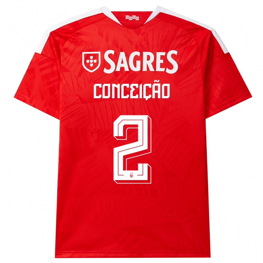נשים כדורגל João Conceição #2 אדום לבן צהוב ג'רזי ביתית 2026/27