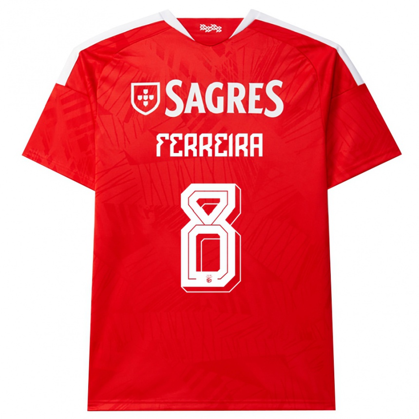 נשים כדורגל Isaac Ferreira #8 אדום לבן צהוב ג'רזי ביתית 2026/27