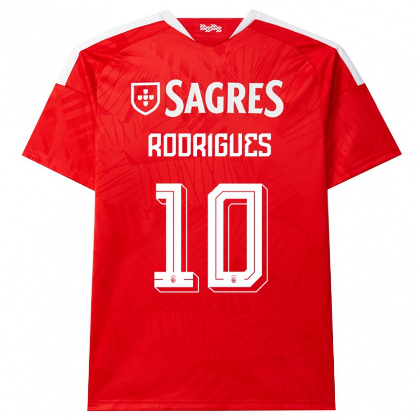 נשים כדורגל Tiago Rodrigues #10 אדום לבן צהוב ג'רזי ביתית 2026/27