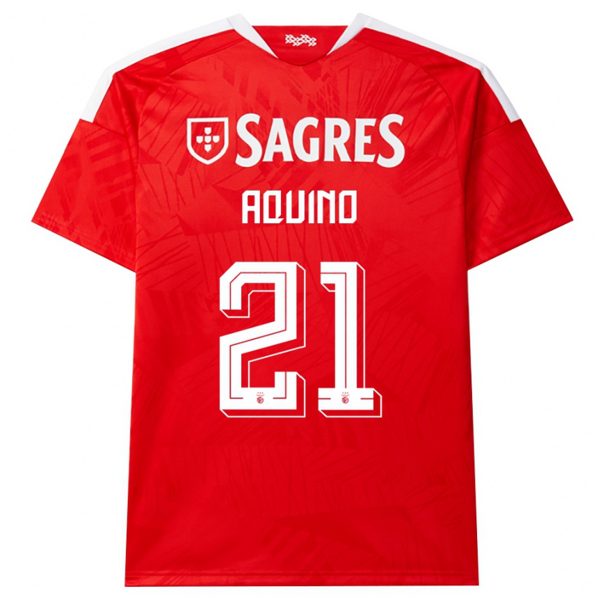נשים כדורגל Jesus Aquino #21 אדום לבן צהוב ג'רזי ביתית 2026/27