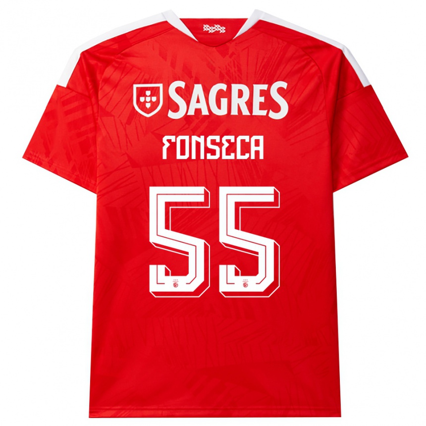 נשים כדורגל João Fonseca #55 אדום לבן צהוב ג'רזי ביתית 2026/27