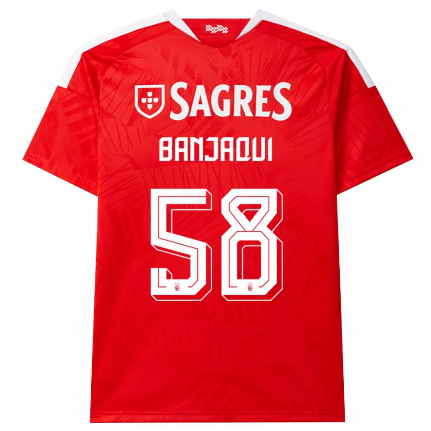 נשים כדורגל Daniel Banjaqui #58 אדום לבן צהוב ג'רזי ביתית 2026/27