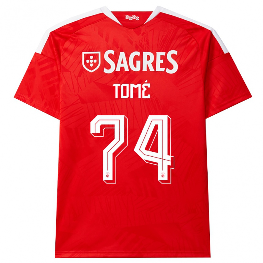 נשים כדורגל Olivio Tomé #74 אדום לבן צהוב ג'רזי ביתית 2026/27