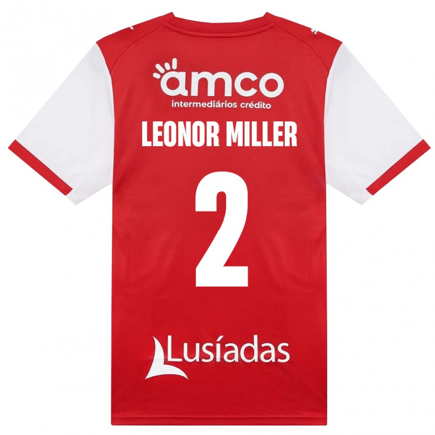 נשים כדורגל Maria Leonor #2 לבן אדום שחור ג'רזי ביתית 2026/27 נשים כדורגל Maria Leonor #2 לבן אדום שחור ג'רזי ביתית 2026/27