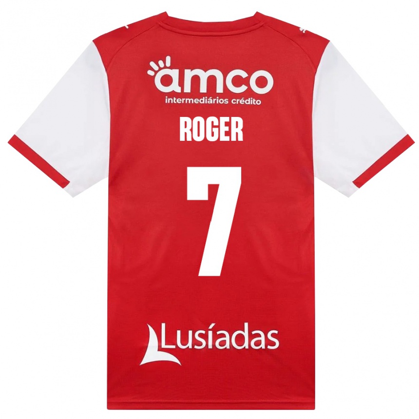 נשים כדורגל Roger #7 לבן אדום שחור ג'רזי ביתית 2026/27