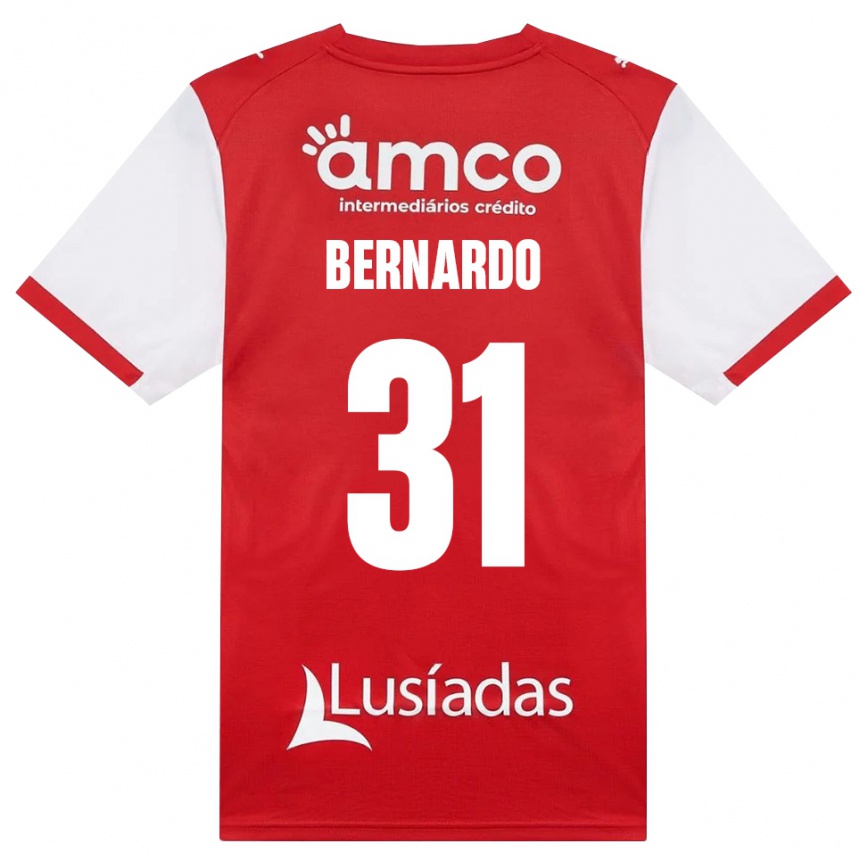 נשים כדורגל Bernardo #31 לבן אדום שחור ג'רזי ביתית 2026/27