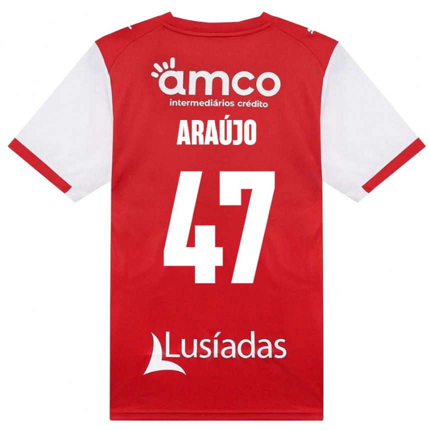 נשים כדורגל Matheus Araújo #47 לבן אדום שחור ג'רזי ביתית 2026/27 נשים כדורגל Matheus Araújo #47 לבן אדום שחור ג'רזי ביתית 2026/27