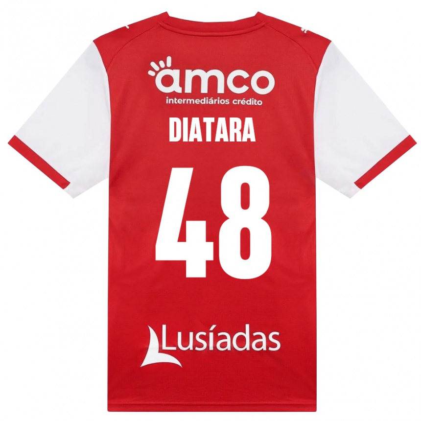 נשים כדורגל Samba Diatara #48 לבן אדום שחור ג'רזי ביתית 2026/27