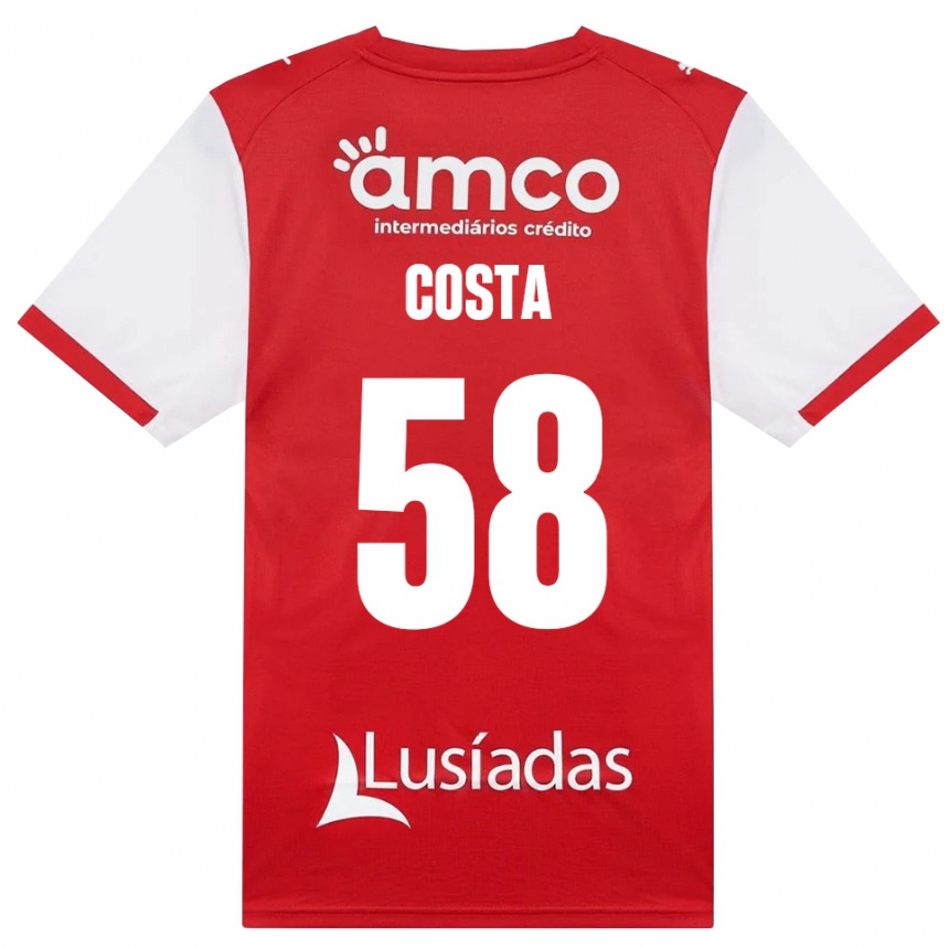 נשים כדורגל Flinto Costa #58 לבן אדום שחור ג'רזי ביתית 2026/27