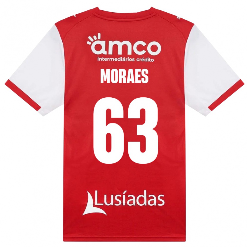 נשים כדורגל Guilherme Moraes #63 לבן אדום שחור ג'רזי ביתית 2026/27
